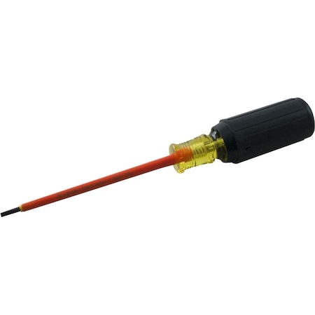 Gray Tools Electrician's Slotted Screwdriver, 4-1/4" Blade L, .016X1/8" Tip, 1000V 30404-I